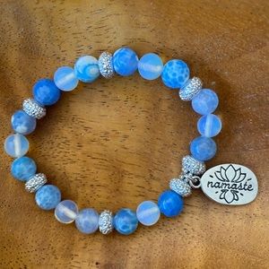Authentic healing crystal bracelet with charm